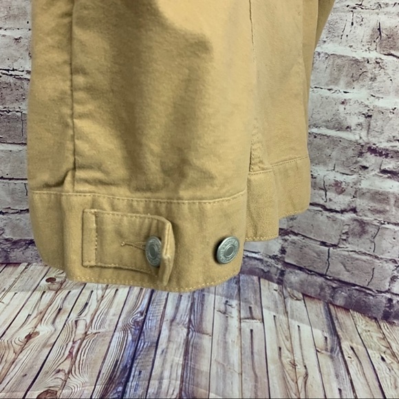 Lands End Lighthouse Tan Button Front Crop Jacket - Picture 5 of 10